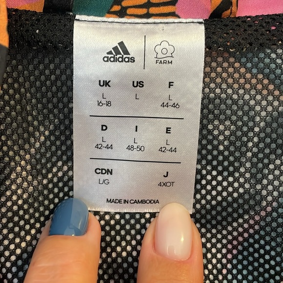 Adidas × farm Rio full zipwindbraker sports jacket - Picture 3 of 6